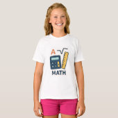 Minimalistische Mathematik - Rechner, Lineal T-Shirt (Vorne ganz)