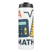 Minimalistische Mathematik - Rechner, Lineal Thermosbecher (Vorderseite)