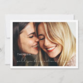 Minimalistische Matron der Ehrenkarte Einladung (Vorderseite)