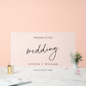 Minimalistische Mattierte Hochzeit Acrylschild (Hochzeit)