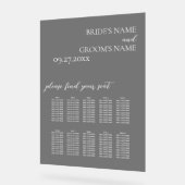 Minimalistische Mattierte Hochzeitstabelle Acrylschild (Winkel)