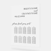 Minimalistische Mattierte Hochzeitstabelle Acrylschild (Winkel)