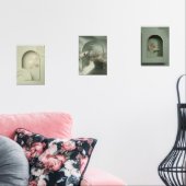 Minimalistische Mauer - Grüne und goldene Fossilie Bilderwand Sets (Wohnzimmer)