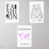 Minimalistische Mauer-Kunst-Sets Bilderwand Sets (Vorderseite)