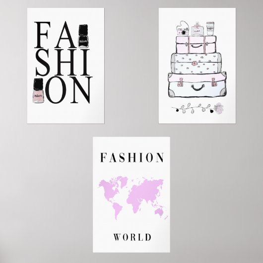 Minimalistische Mauer-Kunst-Sets Bilderwand Sets (Vorderseite)