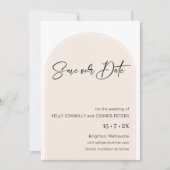 Minimalistische Mauve Arch Wedding Save the Date C Einladung (Vorderseite)