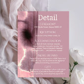 Minimalistische Mauve Dusty Rose Begleitkarte