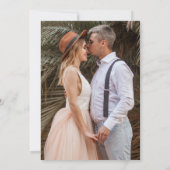 Minimalistische Mauve Wedding Rings Foto Hochzeit Einladung (Rückseite)