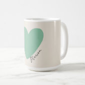 Minimalistische Meeresfrüchte-Grüne Minze Tasse (VorderseiteRechts)