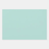 Minimalistische Meeresfrüchte Minze grün solide sc Geschenkpapier Set (Vorderseite 3)