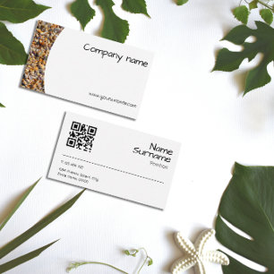 Minimalistische Meeresmuscheln-Fotografie QR Visit Visitenkarte