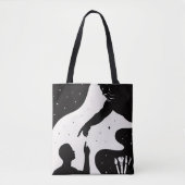 Minimalistische menschliche Verbindung zu Gott und Tasche (Vorderseite)