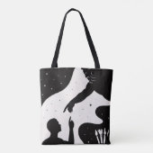 Minimalistische menschliche Verbindung zu Gott und Tasche (Rückseite)