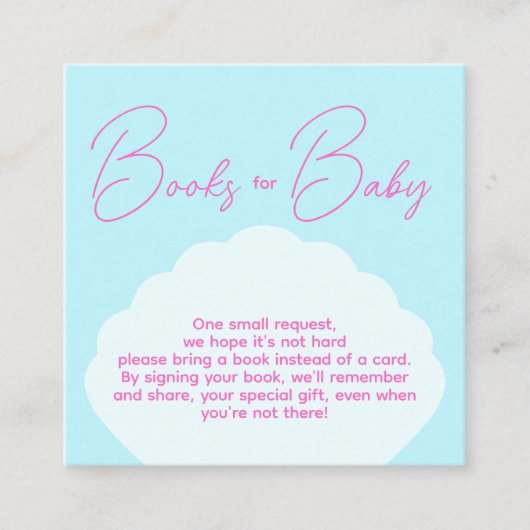 Minimalistische Mermaid Girl Books für Baby zum Ge Begleitkarte (Vorderseite)