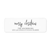 Minimalistische Merry & Bright Holiday Rücksendead (Vorne)