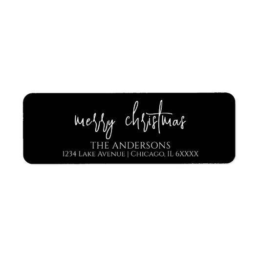 Minimalistische Merry & Bright Holiday Rücksendead (Vorne)