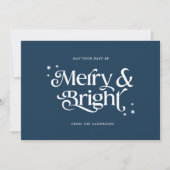 Minimalistische Merry & Bright Weihnachten (Vorderseite)