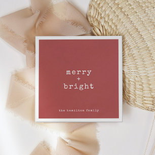 Minimalistische Merry + Helle Weihnachtsfeier Serviette