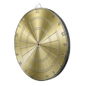 Minimalistische Metallic Shiny Gold Textur Dartscheibe (Vorderseite rechts)