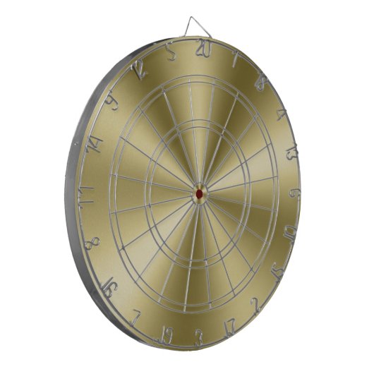 Minimalistische Metallic Shiny Gold Textur Dartscheibe (Vorderseite Links)