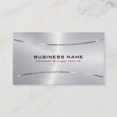 Minimalistische Metallische Edelstahlstruktur Visitenkarte (Vorderseite)