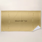 Minimalistische metallische Gold-Hintergrund Yogma Strandtuch (Vorderseite)