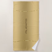 Minimalistische metallische Gold-Hintergrund Yogma Strandtuch (Vorderseite)