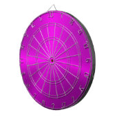 Minimalistische Metallische Hot Pink Textur Dartscheibe (Vorderseite rechts)