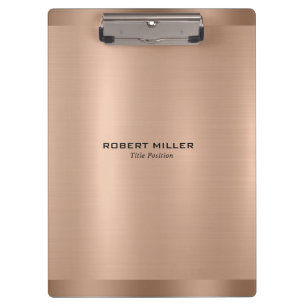 Minimalistische Metallische Rose-Gold-Textur Klemmbrett