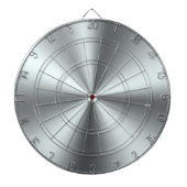 Minimalistische Metallische Silberstruktur Dartscheibe (vorne)