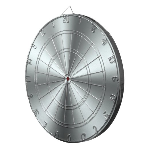 Minimalistische Metallische Silberstruktur Dartscheibe (Vorderseite rechts)