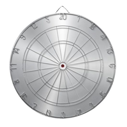 Minimalistische Metallische Silberstruktur Dartscheibe (vorne)