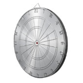 Minimalistische Metallische Silberstruktur Dartscheibe (Vorderseite rechts)