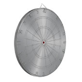 Minimalistische Metallische Silberstruktur Dartscheibe (Vorderseite Links)