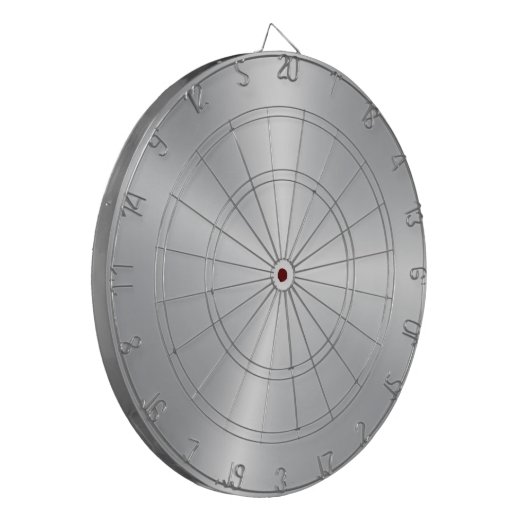 Minimalistische Metallische Silberstruktur Dartscheibe (Vorderseite Links)