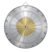 Minimalistische Metallistik Gold und Silber Textur Dartscheibe (vorne)