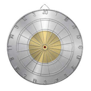 Minimalistische Metallistik Gold und Silber Textur Dartscheibe