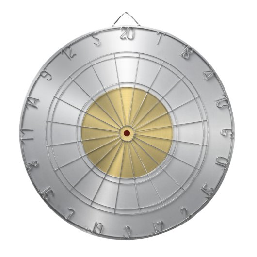 Minimalistische Metallistik Gold und Silber Textur Dartscheibe (vorne)