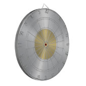 Minimalistische Metallistik Gold und Silber Textur Dartscheibe (Vorderseite Links)