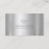 Minimalistische Metallwelle Zwei-Tonen-Silber-ID80 Visitenkarte (Rückseite)