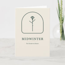 Minimalistische Midwinter-Linienkunst-Weihnachtska