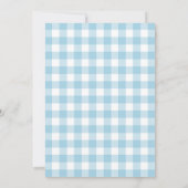 Minimalistische Milch und Cookies Blue Boy Geburts Einladung (Rückseite)