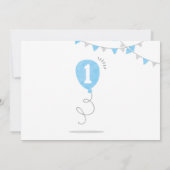 Minimalistische Milch und Cookies Erster Geburtsta Einladung (Rückseite)