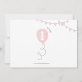 Minimalistische Milch und Cookies Mädchen Erstgebu Einladung (Rückseite)