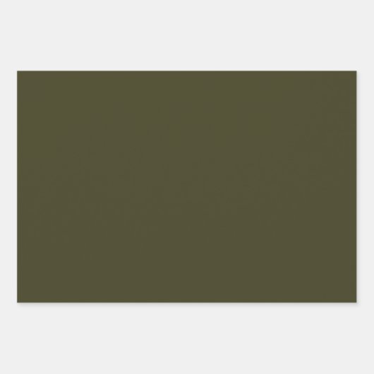 Minimalistische Militärarmee grün schlicht Geschenkpapier Set (Vorderseite)