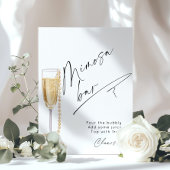 Minimalistische Mimosa Bar Pearls und Prosecco Poster
