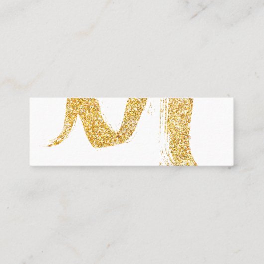 Minimalistische Mini Visitenkarte (Rückseite)