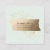 Minimalistische Minze Beruflich modern Quadratische Visitenkarte (Vorderseite)