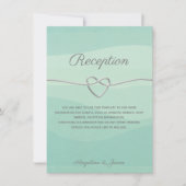 Minimalistische Minze & Silver Wedding Reception C (Vorderseite)