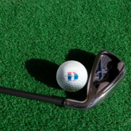 Minimalistische mit Monogramm D-Koralle Golfball